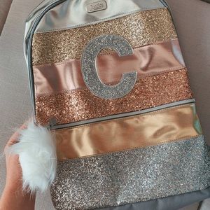 Rose Gold Justice Backpack (Letter C)